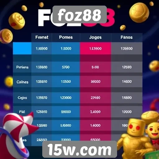 Comparativo entre Foz88 e outros sites de jogos